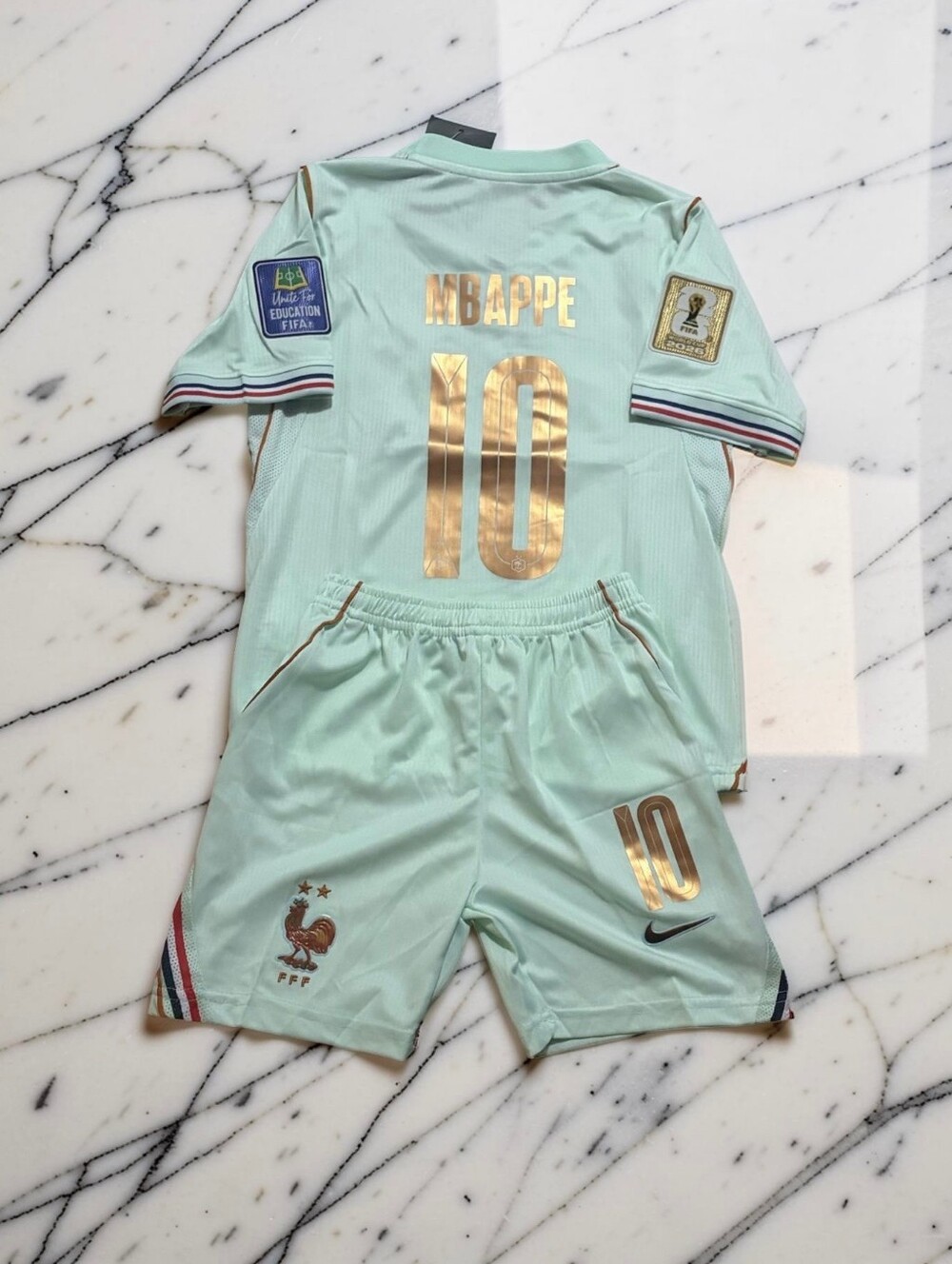 Mbappe France 2026 World Cup Away Kids Jersey Shorts Set